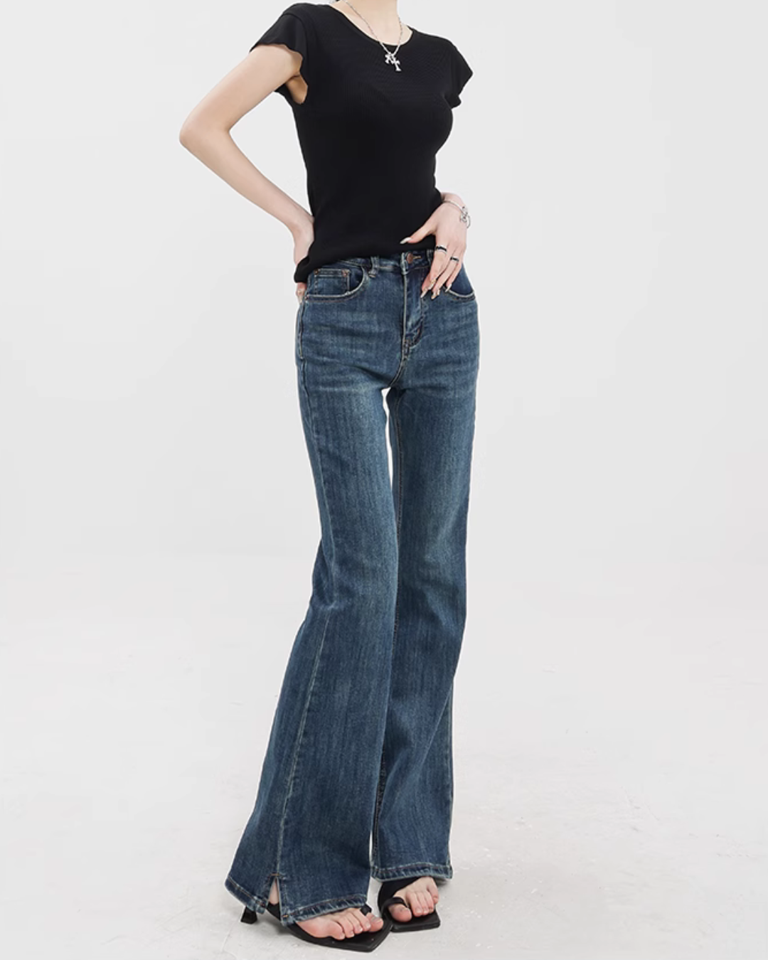 Vintage Flared Denim Pants ABW0006