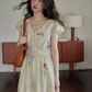 V-Neck Floral Flare Dress SMS0005