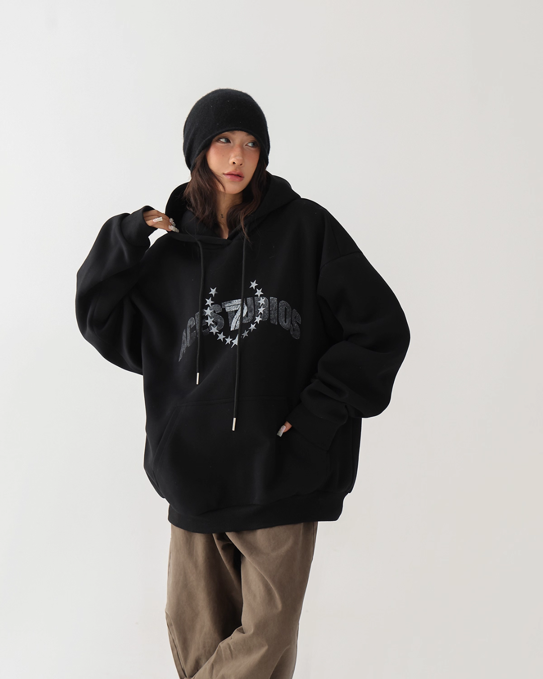 Loose Style Pullover Hoodie ACS0288