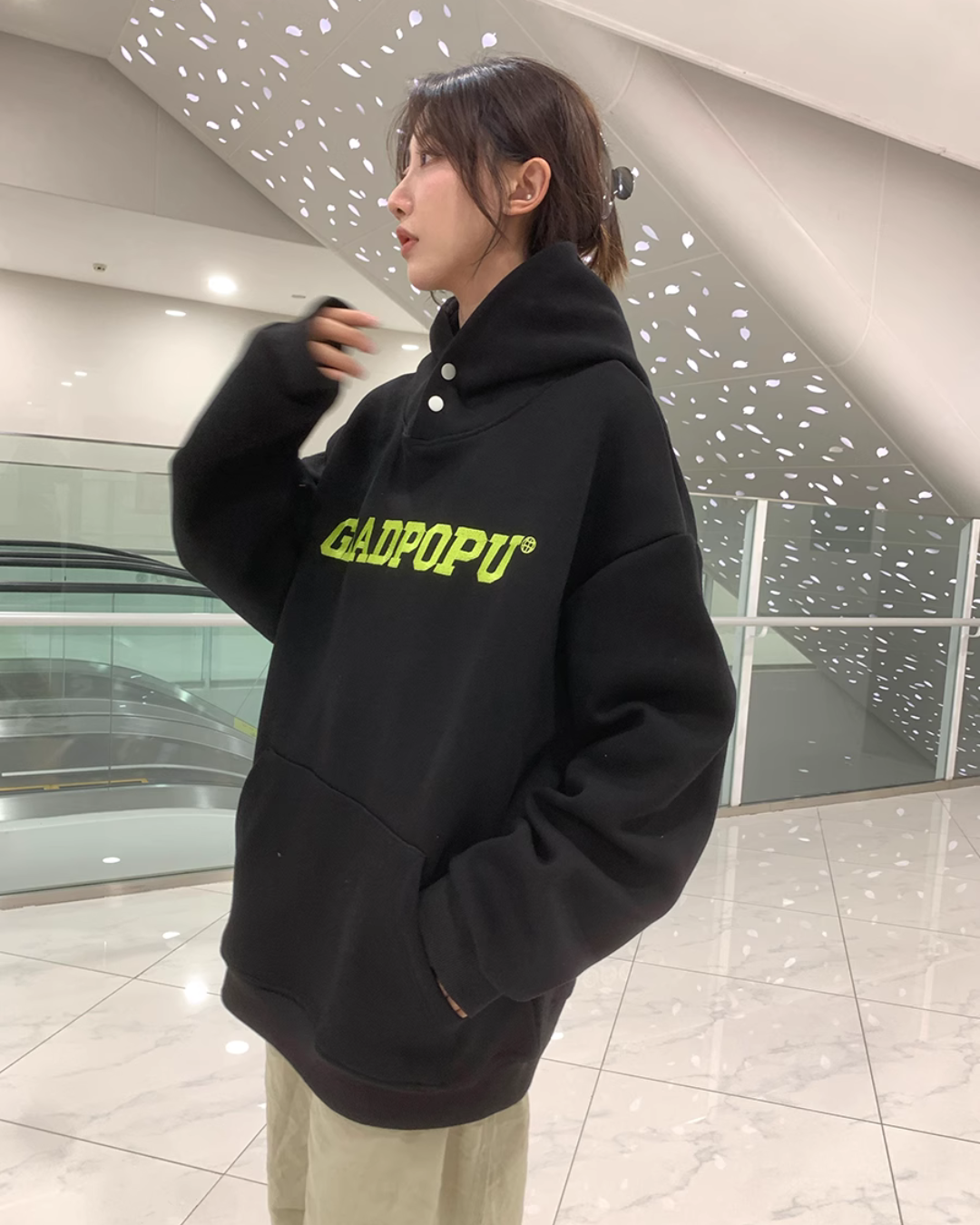 Oversize Logo Sweat Hoodie ANS0001