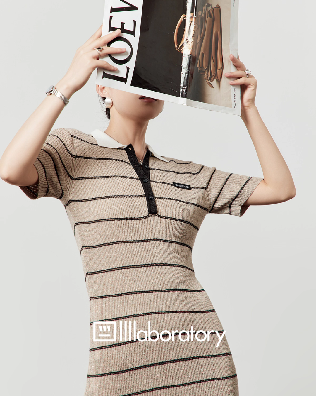 Polo Stripe Knit Dress LLA0506