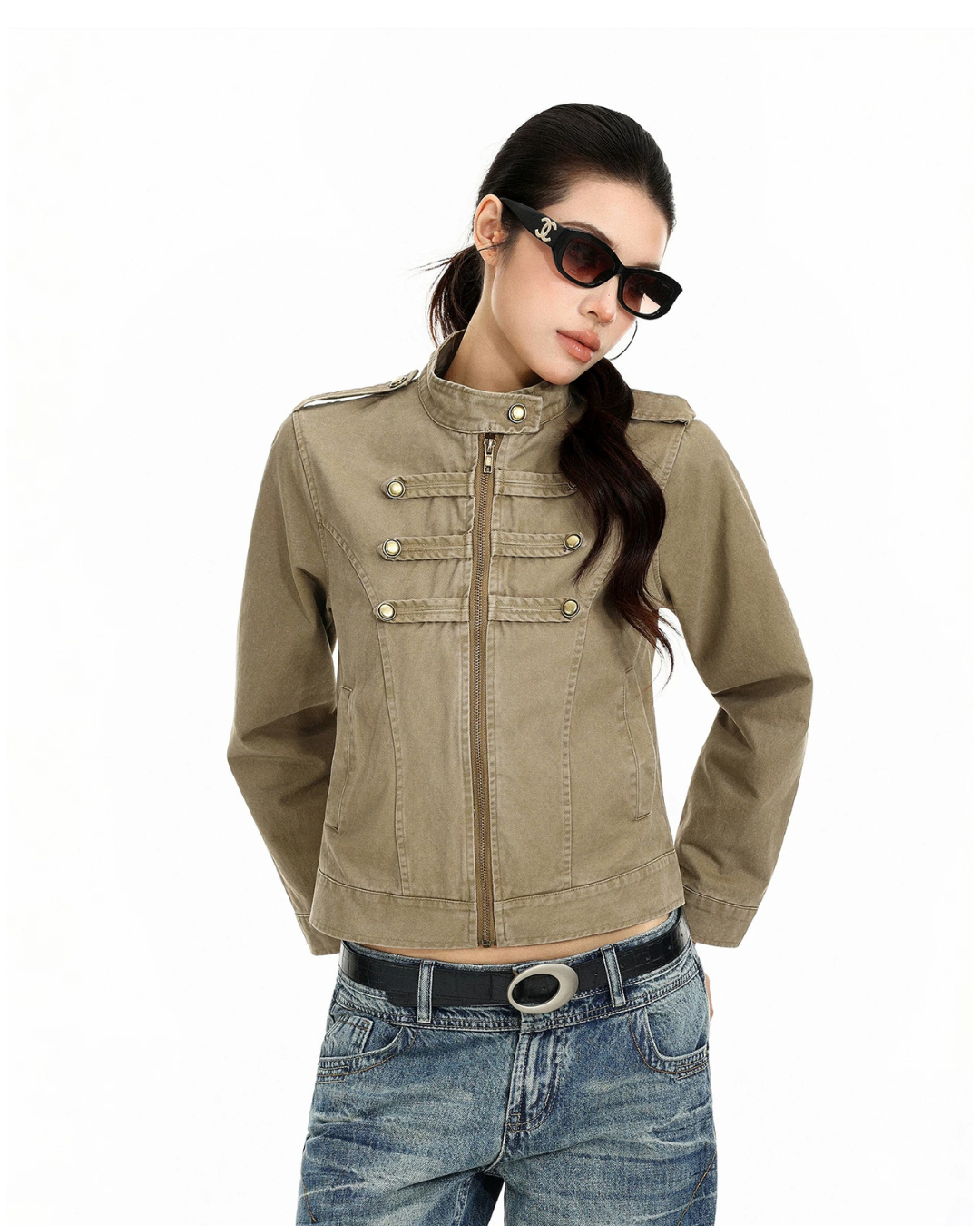 Stand Collar Biker Jacket BGS0058