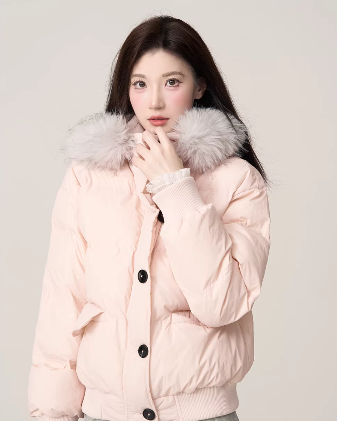 Fur Collar Puffed Jacket WDB0010