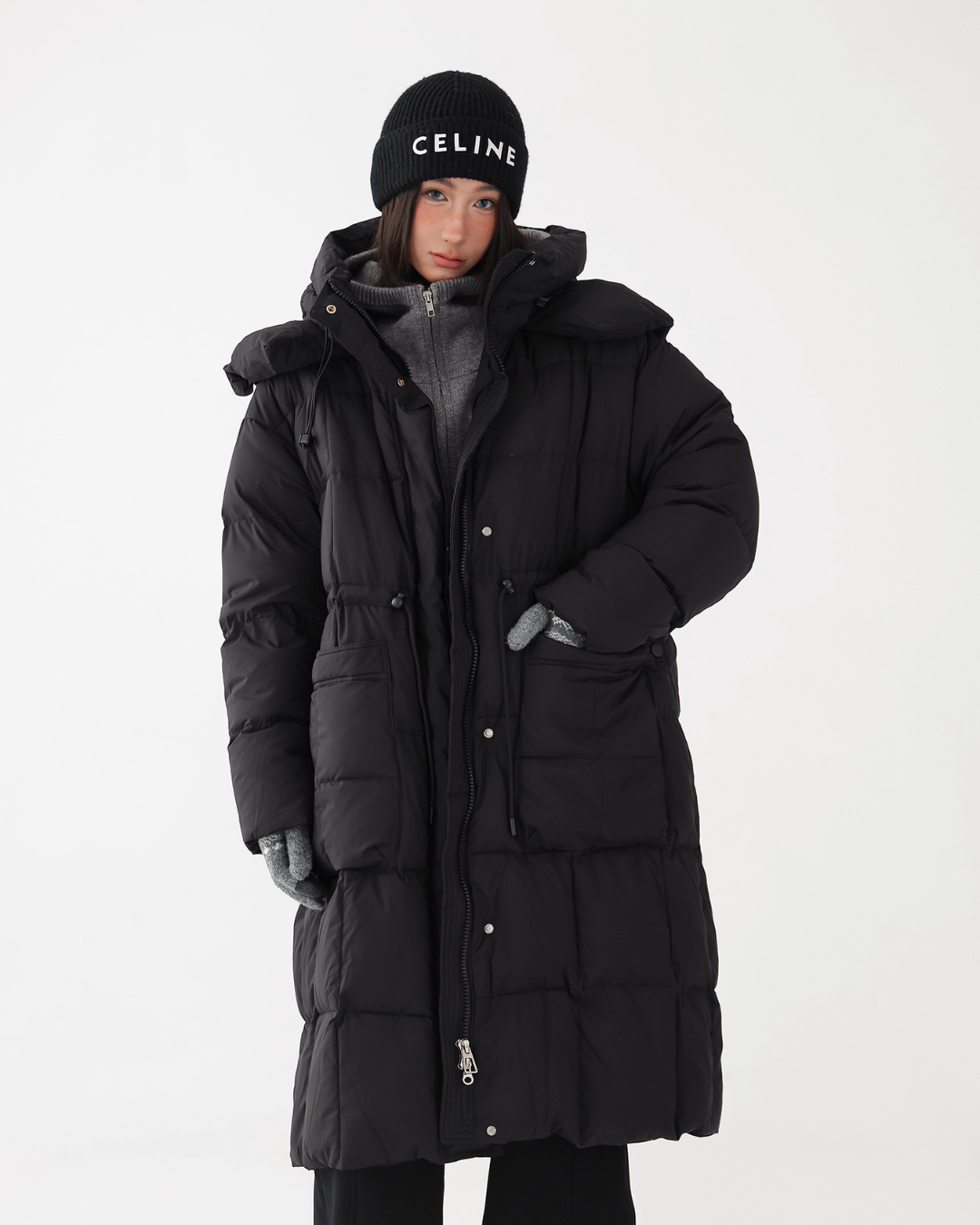 Stand Collar Down Long Coat ACS0331