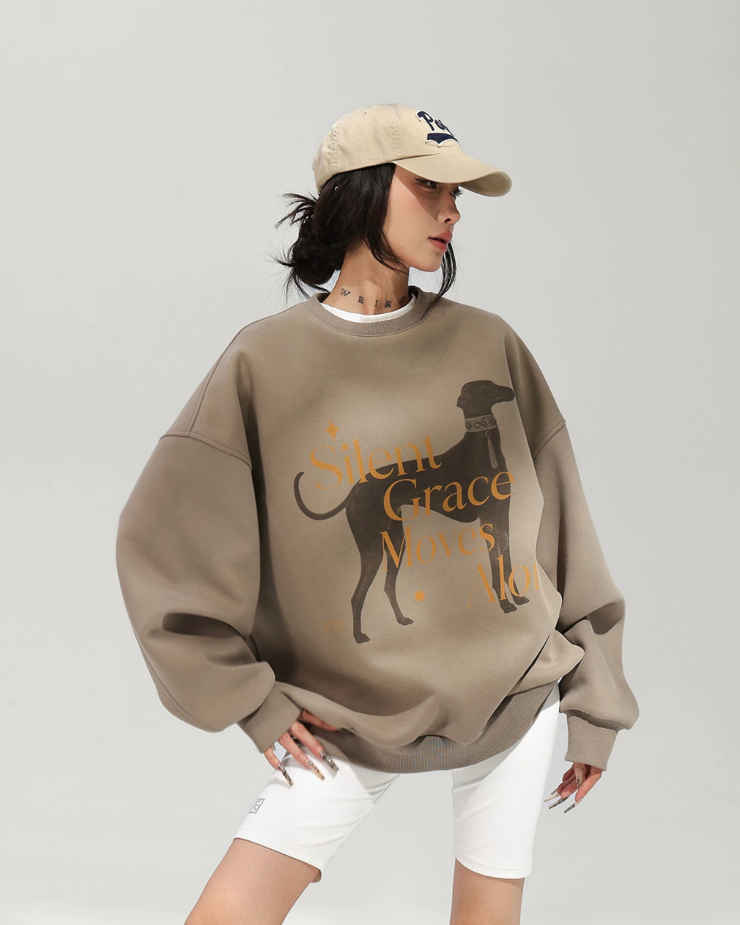 Oversized Lettering Sweatshirt ACS0383