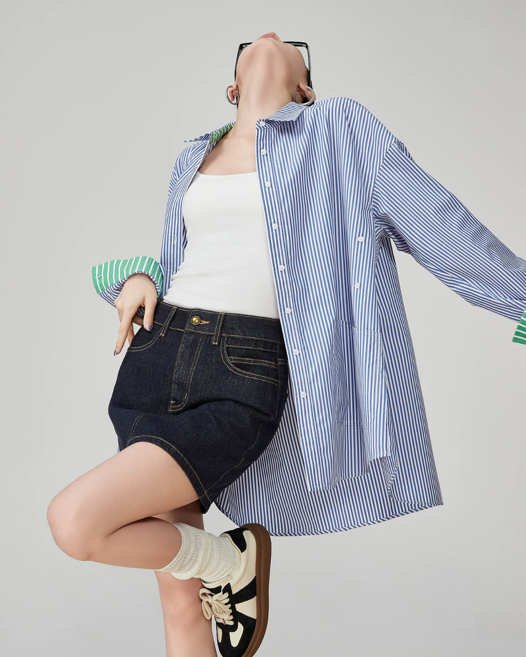 Blue Striped Long-Sleeve Shirt FER0182