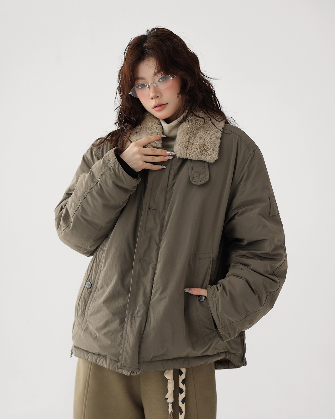 Fur Collar Military Jacket ACS0301