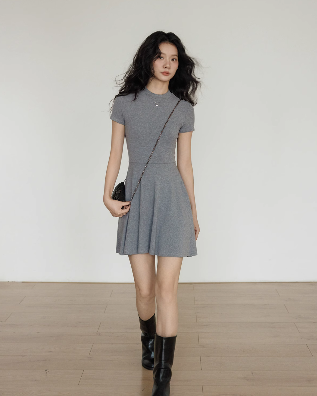 Mock Neck Tight Dress VAS0096