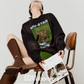 Tiger Print Sweatshirt Top / Green Mini Skirt LLA0619