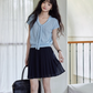 French Sleeve Knit Top SMS0027