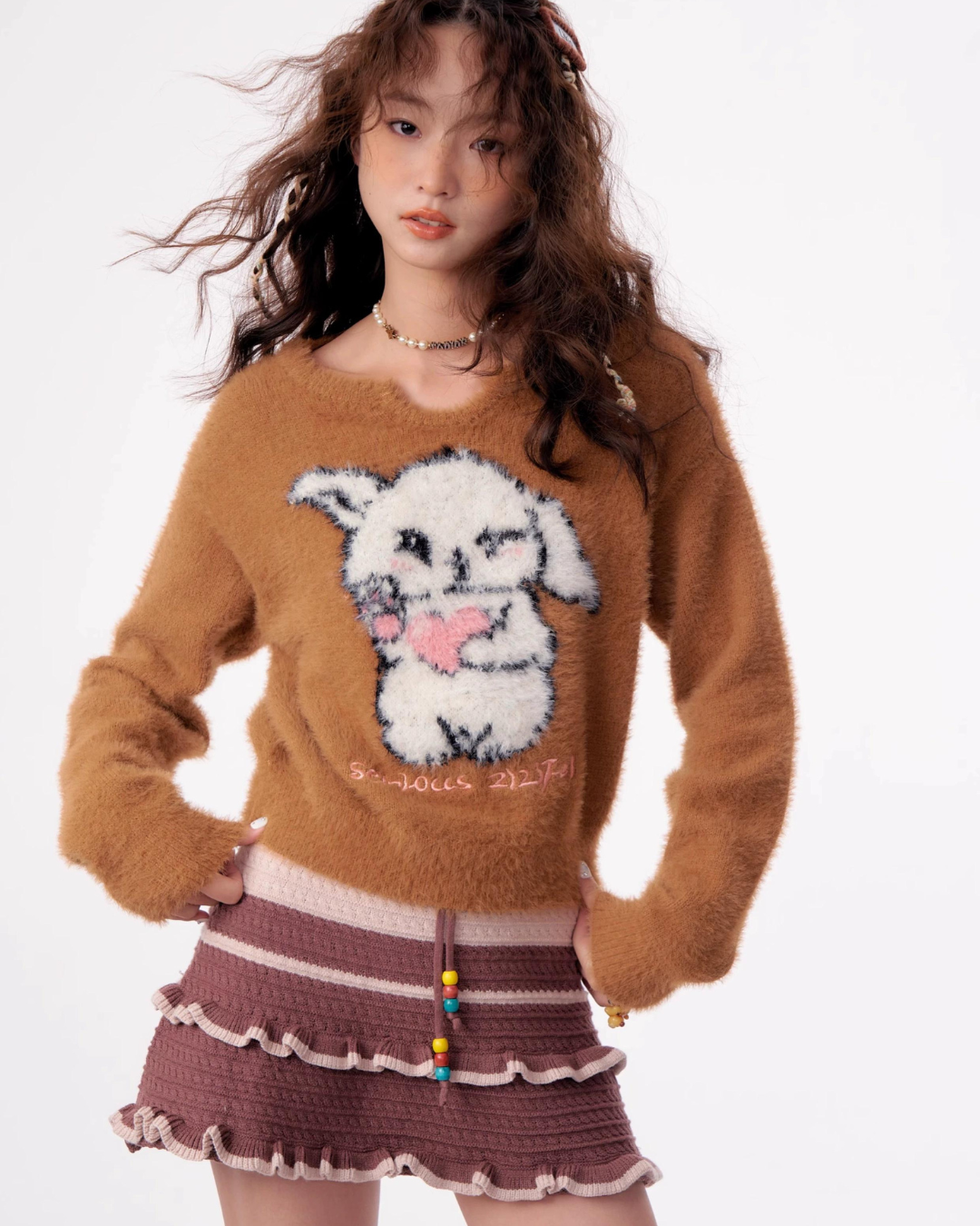 Rabbit Fluffy Pullover Knit ZZF0300