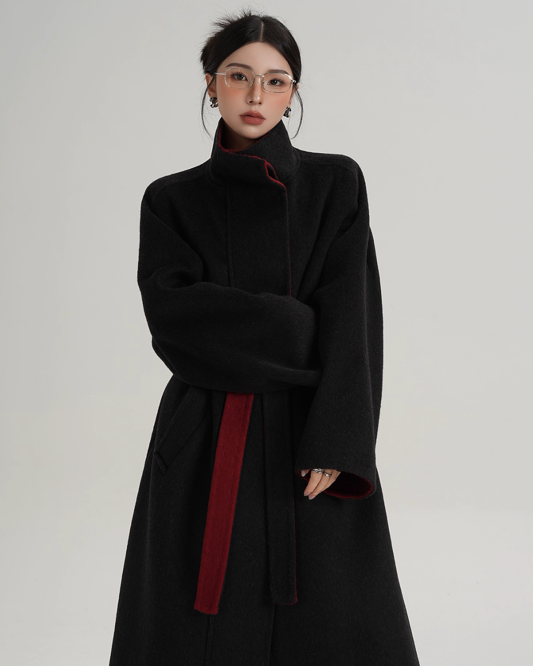 Stand Collar Long Coat SRS0382