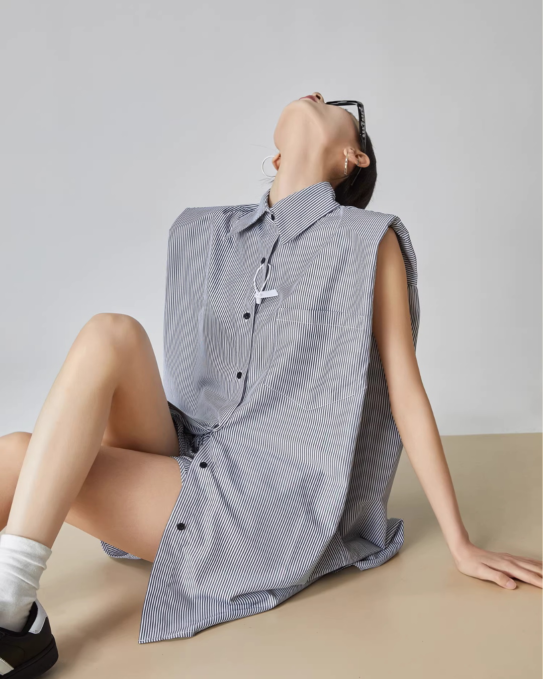 Striped Sleeveless Shirt / Shorts FER0087