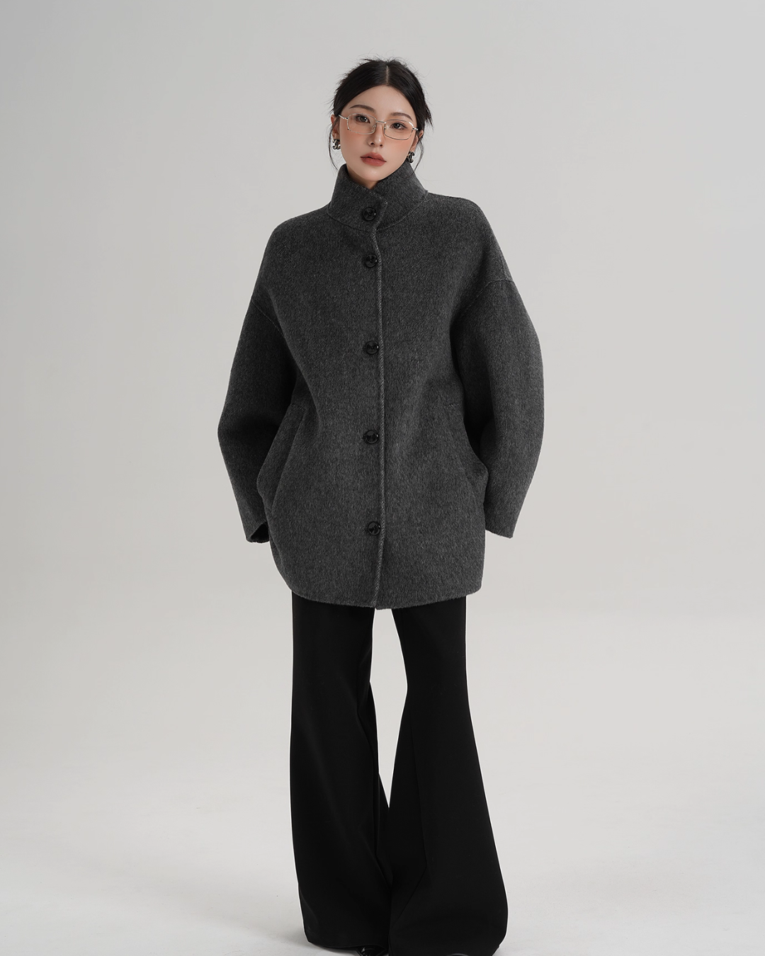 Stand Collar Short Coat SRS0396