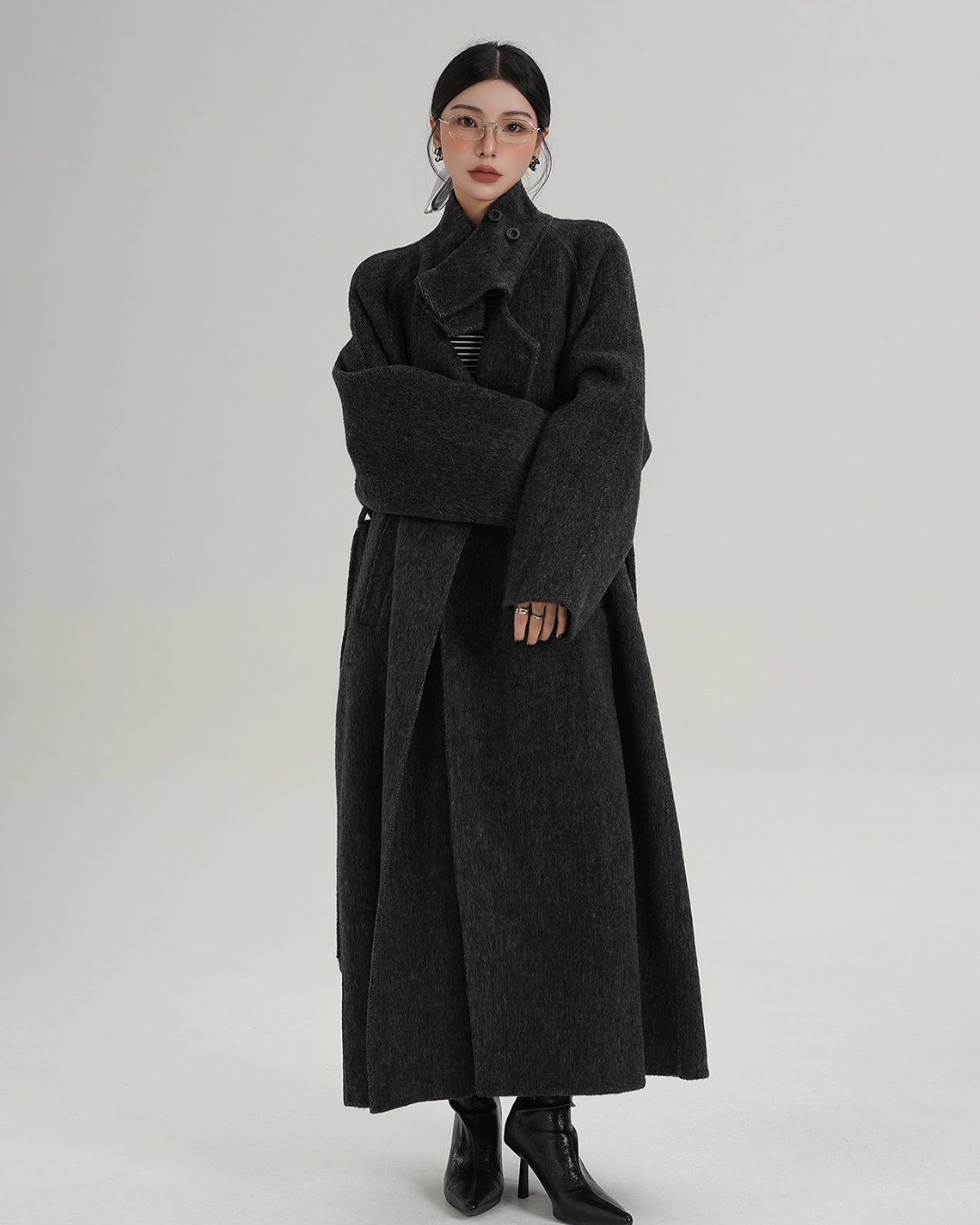 Stand Collar Long Coat SRS0368