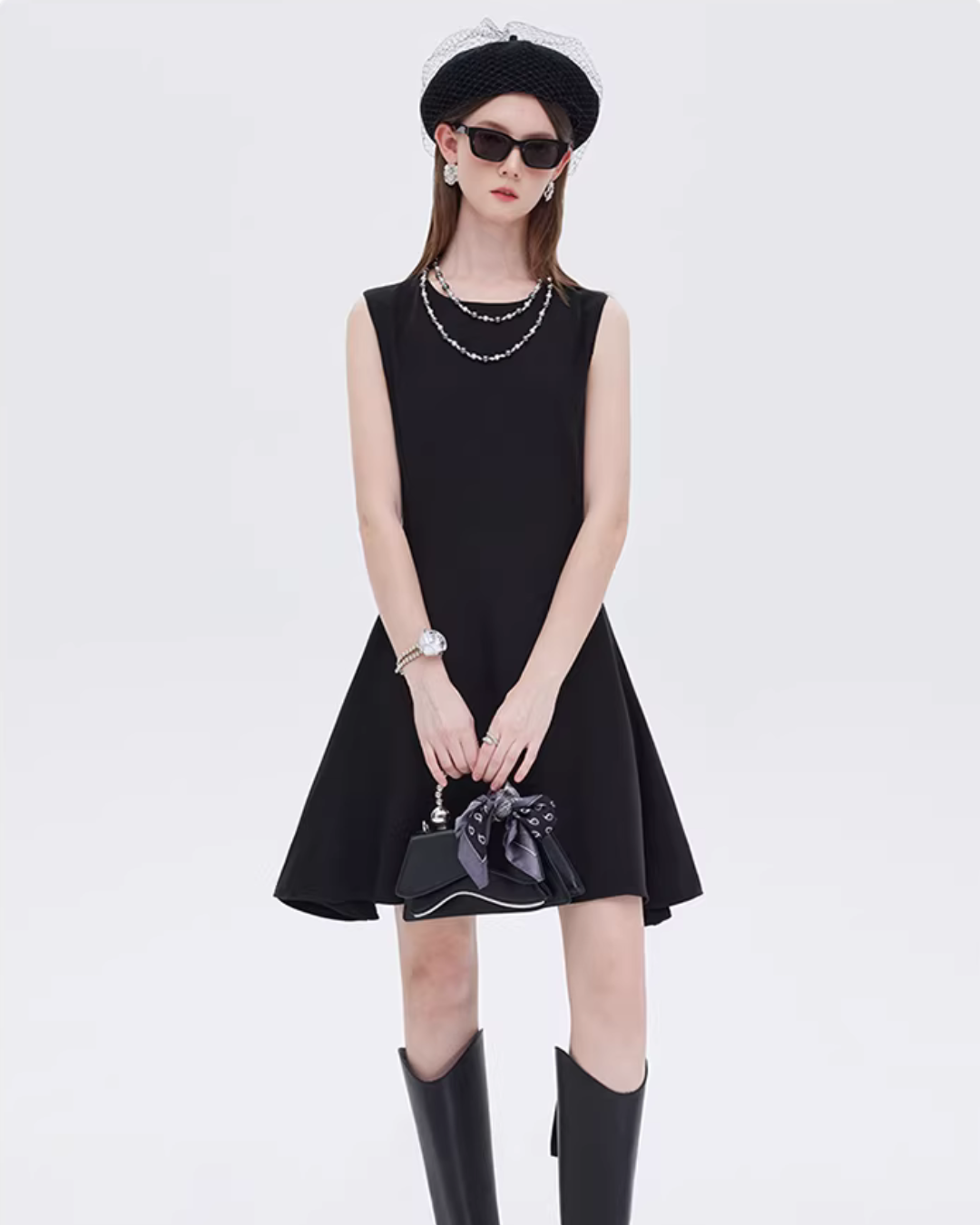 Asymmetry Sleeveless Dress SHN0018