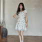 Puff Sleeve Floral Mini Dress  SMS0021