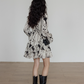 Round Neck Vintage Print Dress VAS0147