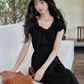 Puff Sleeve Long Dress SMS0023