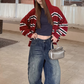 Striped Knit Hoodie WWP0004