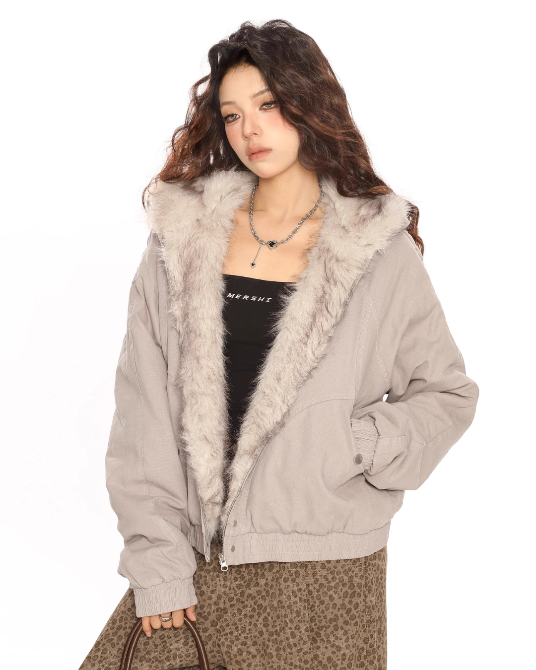 Hood Fleece Zip Up Jacket BGS0012