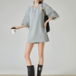 Feather Sleeve Jewel Mini Dress FER0127