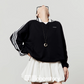 Side Line Black Top / Balloon Skirt Pants LLA0518