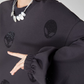 Black Rhinestone Sweatshirt Dress FER0068