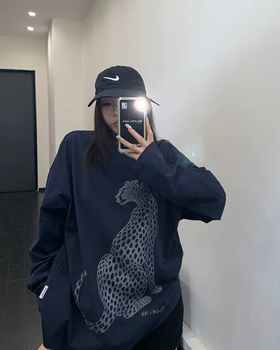 Tiger Print Long-Sleeve T-Shirt YLS1035