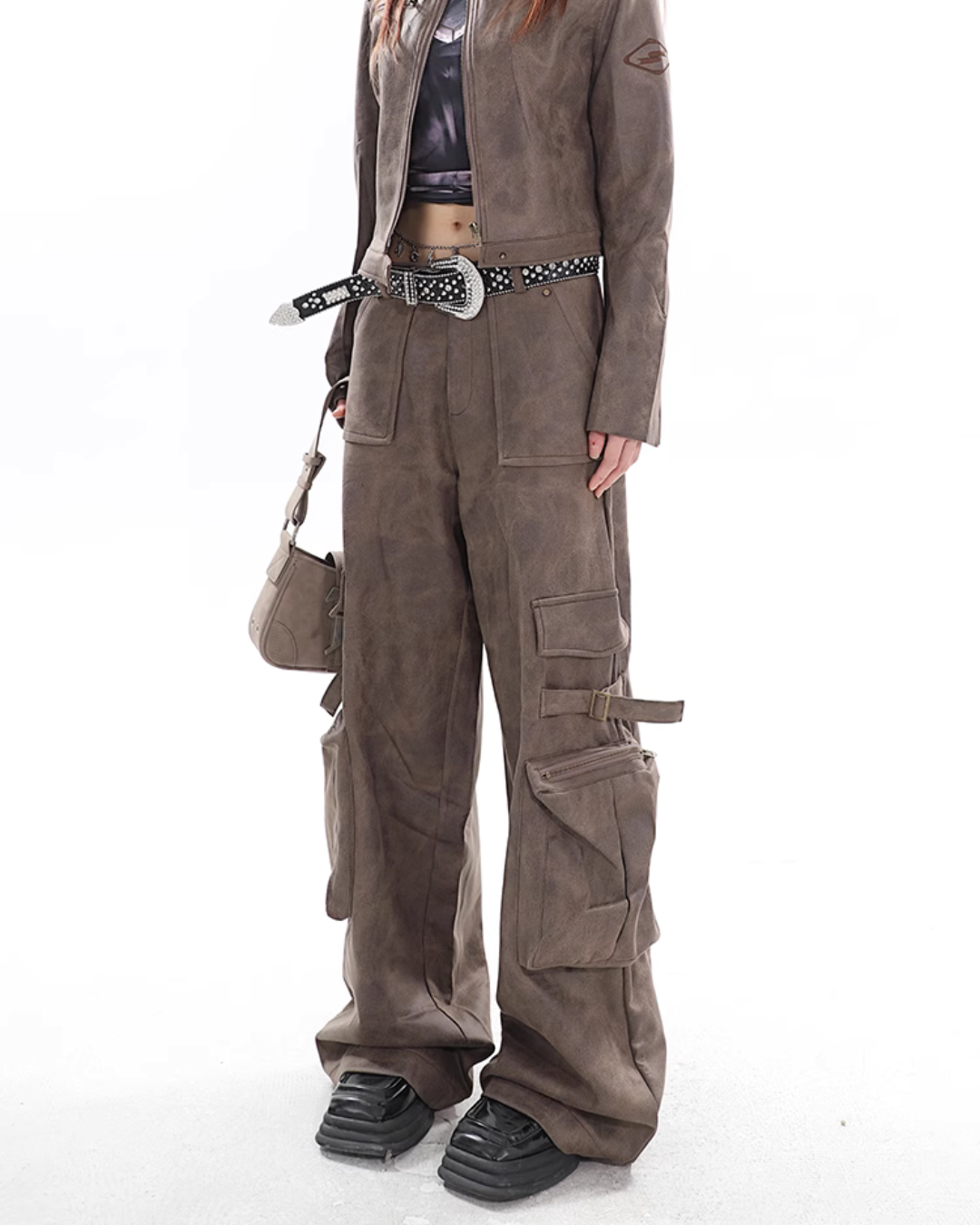 American Retro Biker Jacket / Cargo Pocket Pants UCS0003