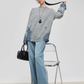 Denim Patchwork Crew Neck Top FER0056