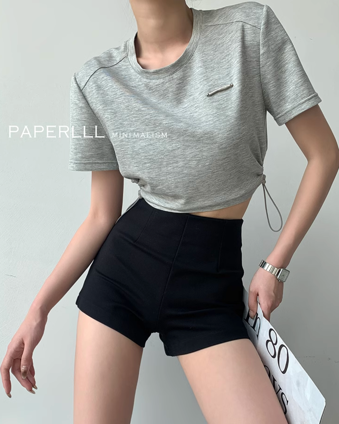 Drost Cropped Tops / High Waisted Wide Sweatpants PPR0004