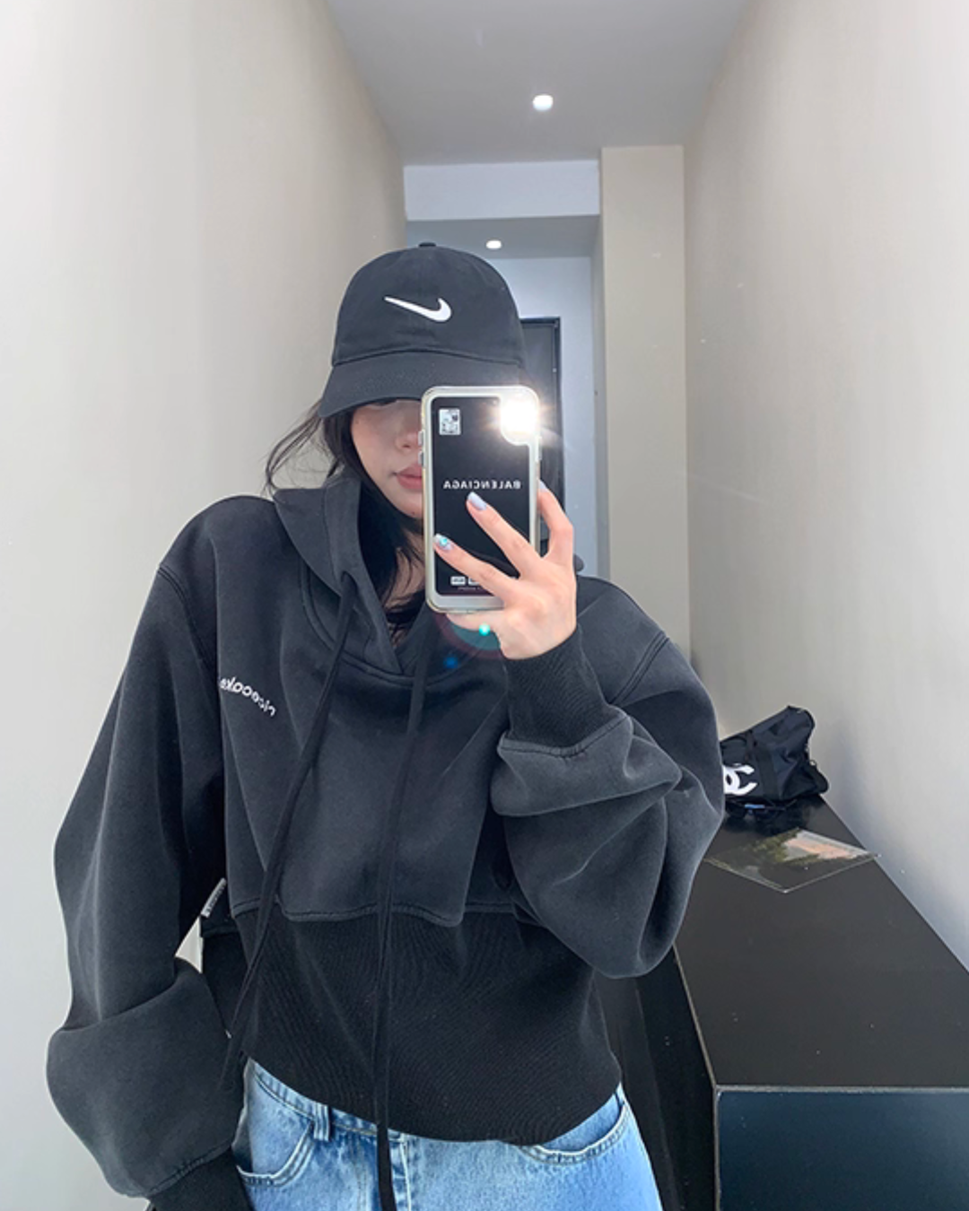 Vintage Short Hood Sweatshirt YLS0915