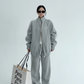 Sideline Stand Neck Jacket / Wide Sweatpants YLS0536