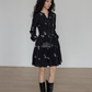V-Neck Autumn Embroidered Dress VAS0150