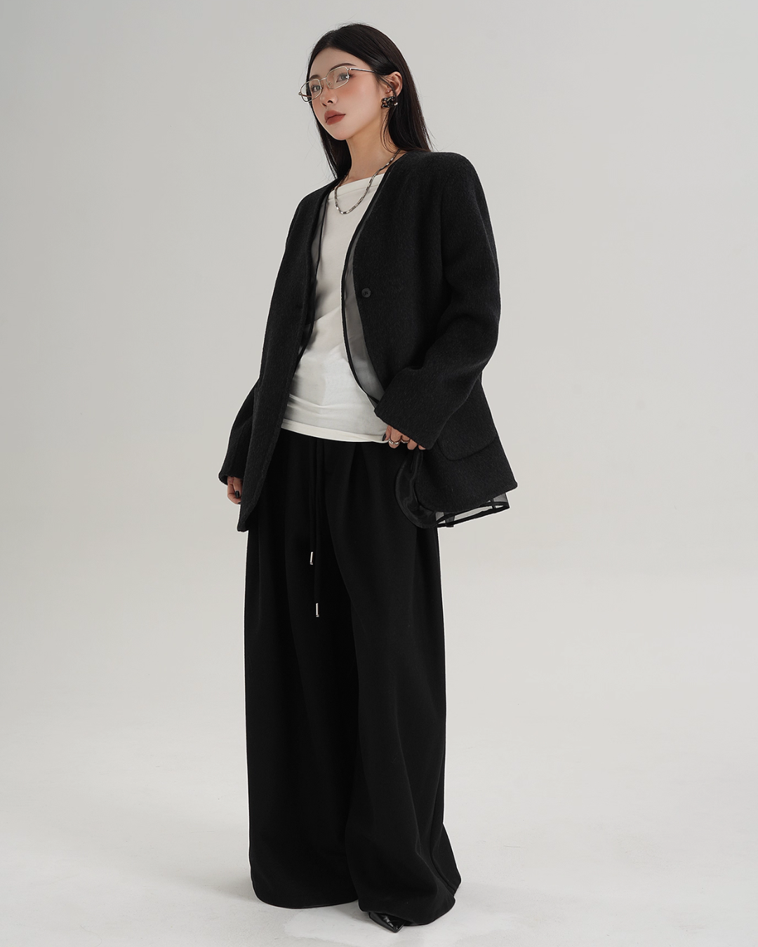 Wool Wide Pants SRS0394