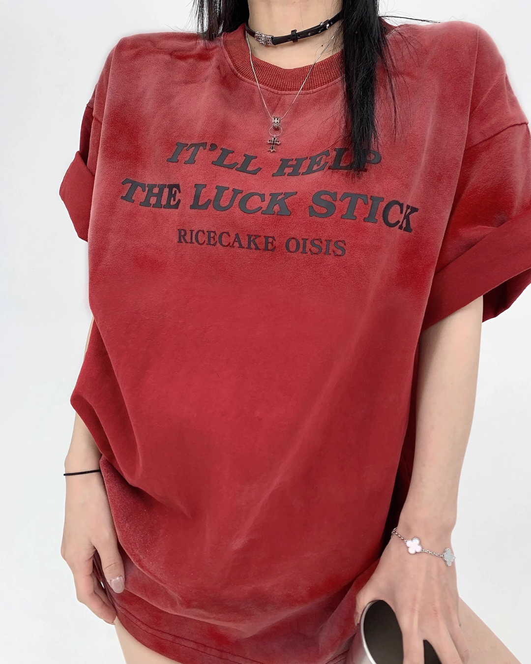 Washed Logo Print T-Shirt YLS0291