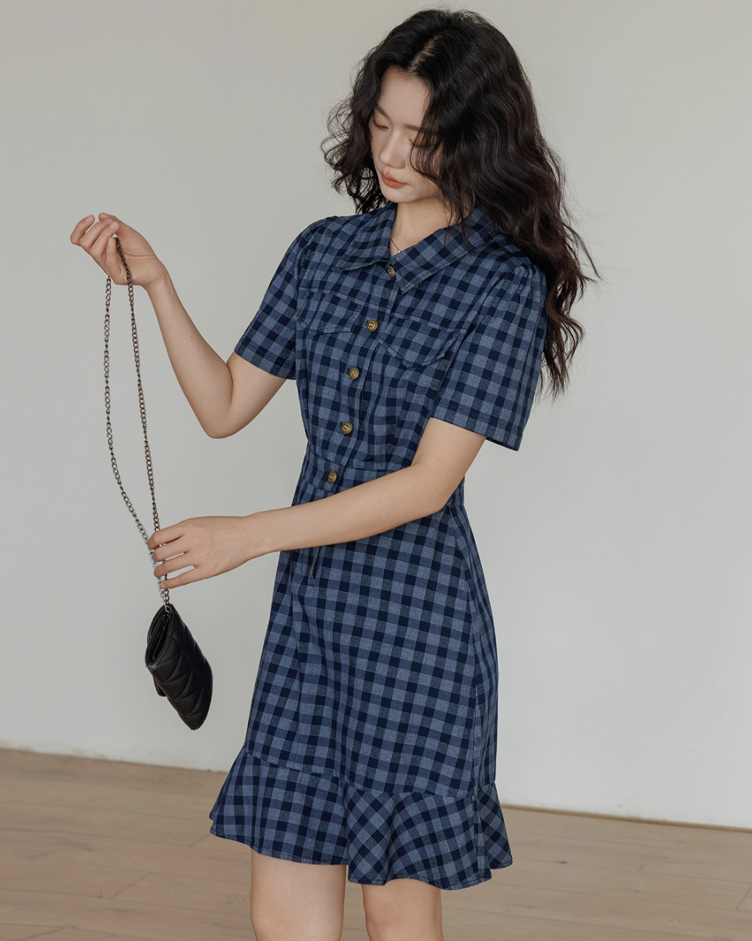 Paid Shirt Dress VAS0114