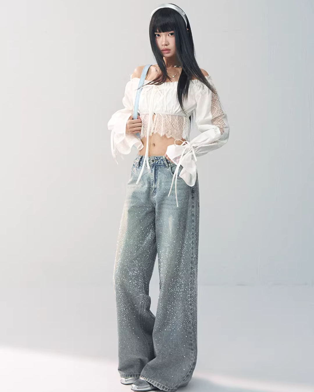 Off-Shoulder Lace Blouse RCR0018