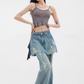 Faux Skirt Denim Pants KNH0012