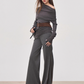 Gray Flare Pants WEO0010