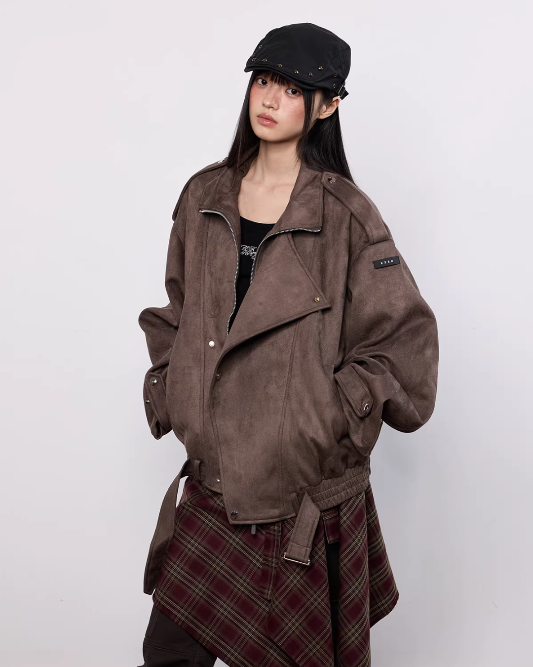 Faux Suede Jacket EZK0101