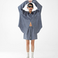 Dark Blue Drape Shirt / Waide Long Pants  ACS0264