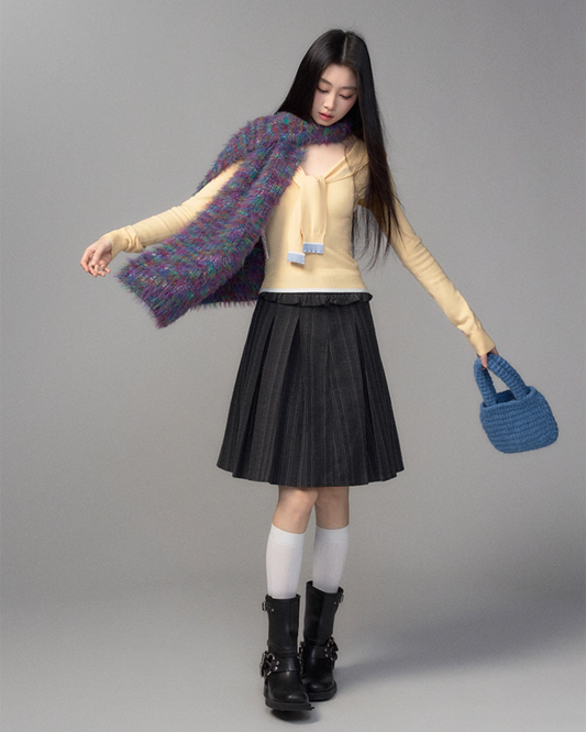 College Style Pleated Skirt TRK0003