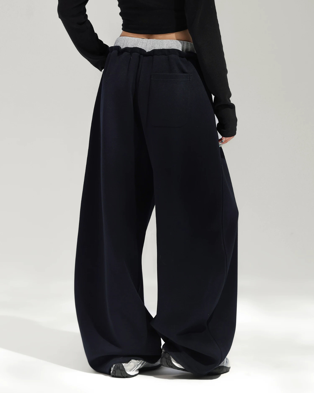 Layered Design Wide Sweatpants ACS0391