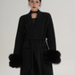 Fur Cuff Long Coat SRS0403
