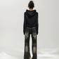 Graffiti Contour Denim Pants ACS0368