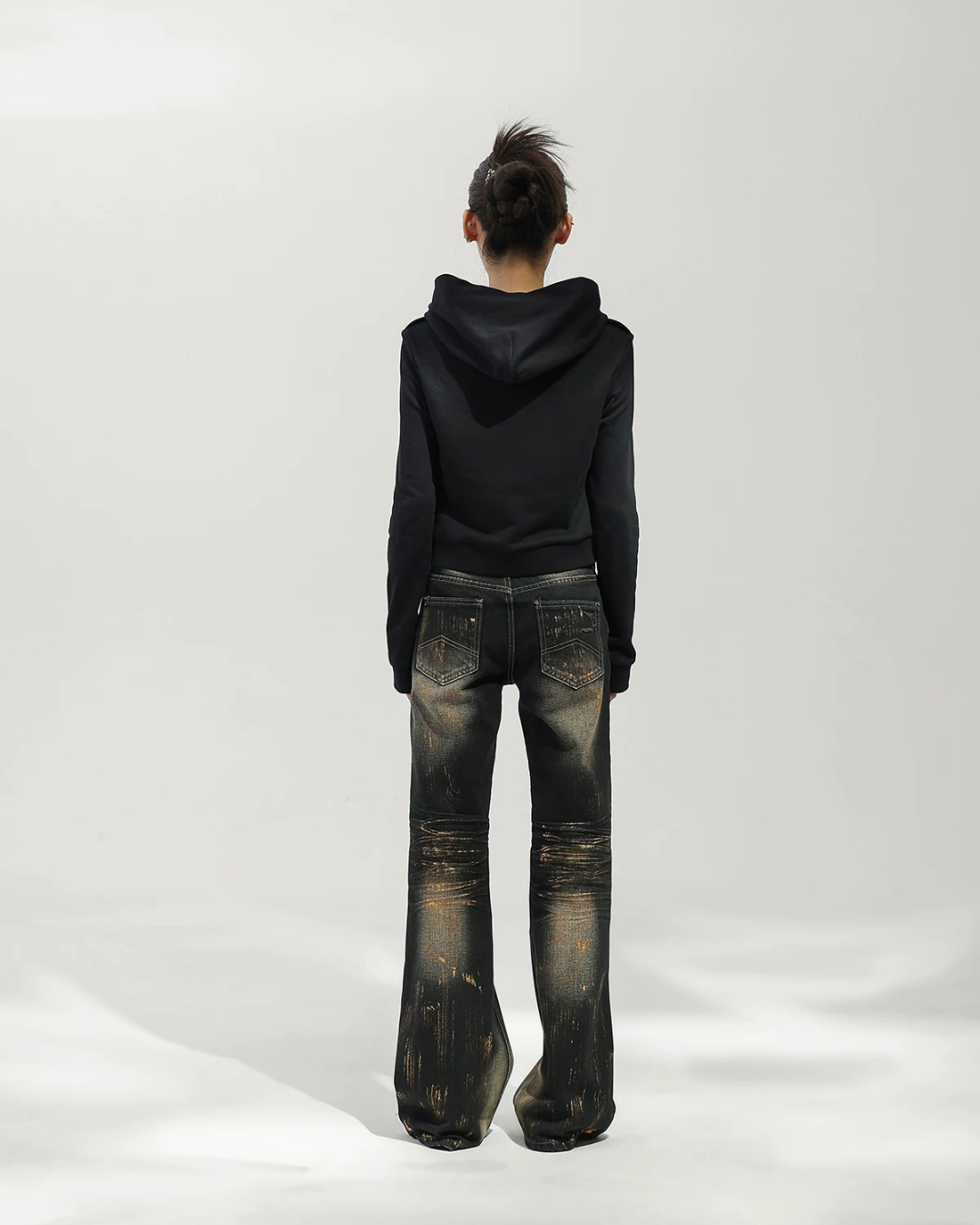 Graffiti Contour Denim Pants ACS0368