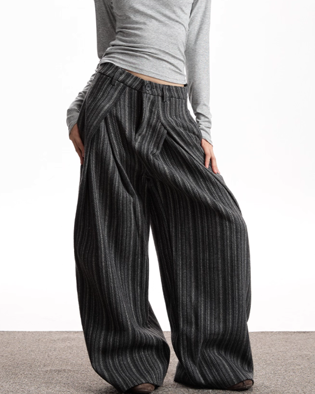 Striped Wool Casual Pants VAT0010