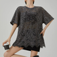 All-Lace Short-Sleeve Top FER0319